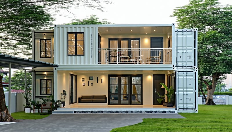 Modern modular container prefab home by Shahtaj Homes Modern modular container prefab home by Shahtaj Homes